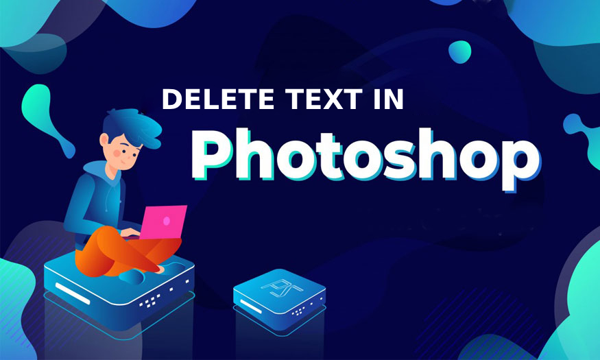 delete text in photoshop