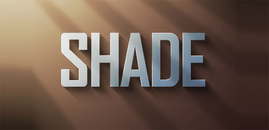 Text shadow image combined with light