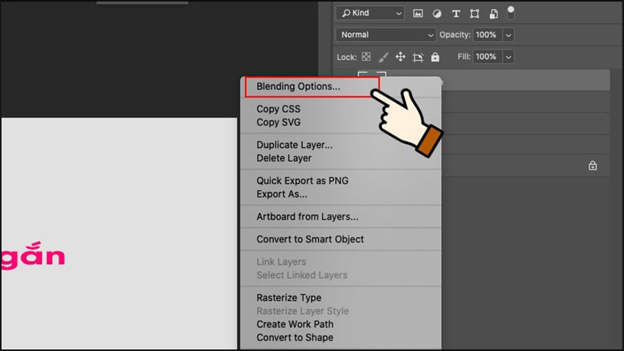 select Blending Option