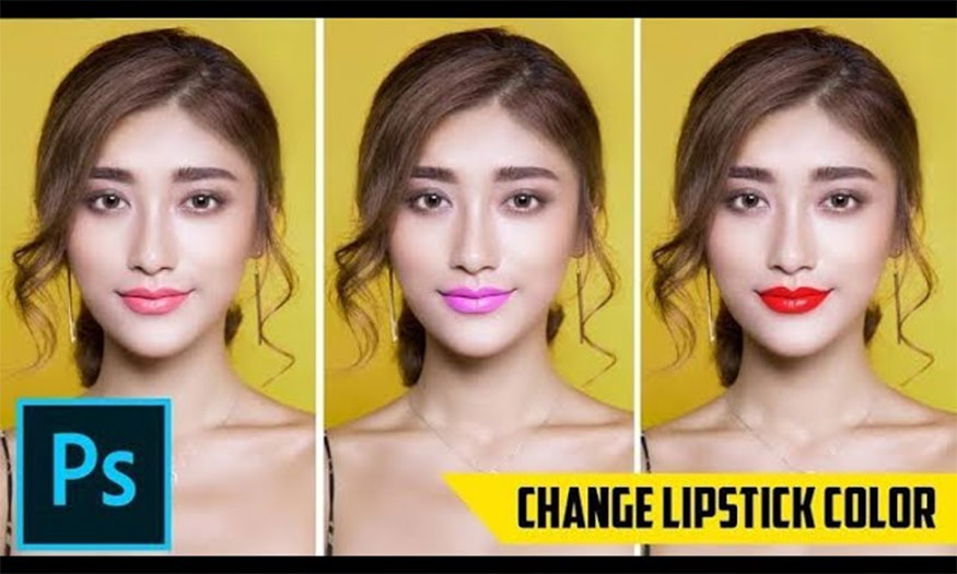 How to change lip color in Photoshop