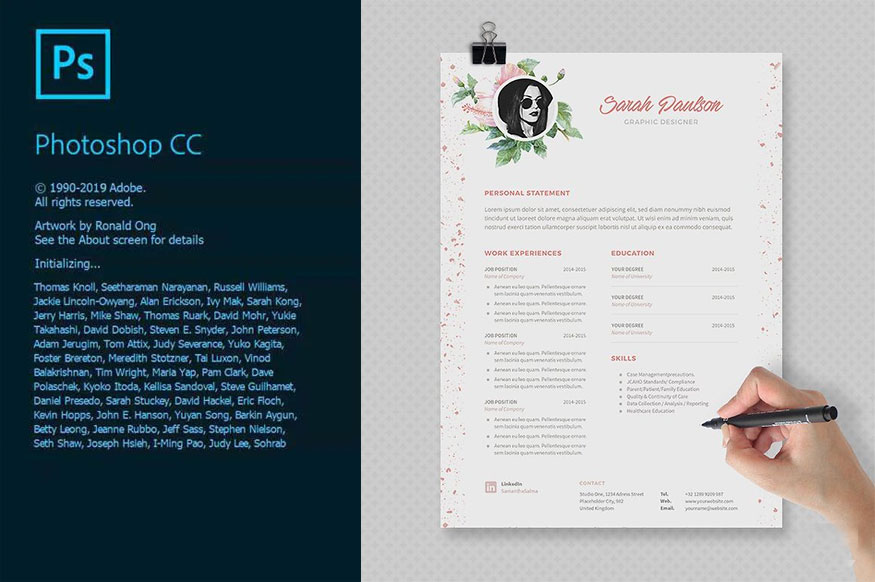What are the benefits of making a CV with Photoshop