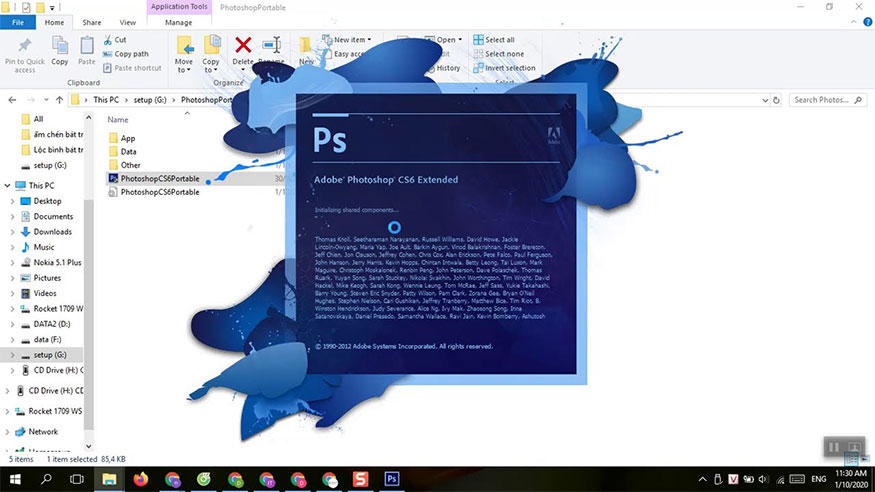 Instructions for using Photoshop Portable correctly