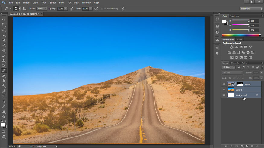 select all the layers and press Ctrl+E to merge them together