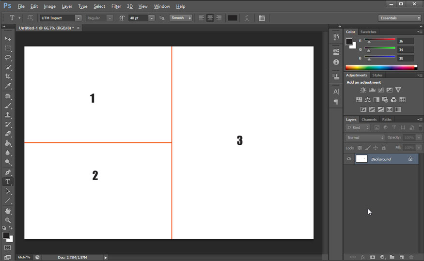 Determine the number and position of the photos