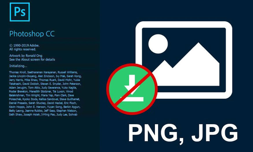 errors of not being able to save png files in Photoshop