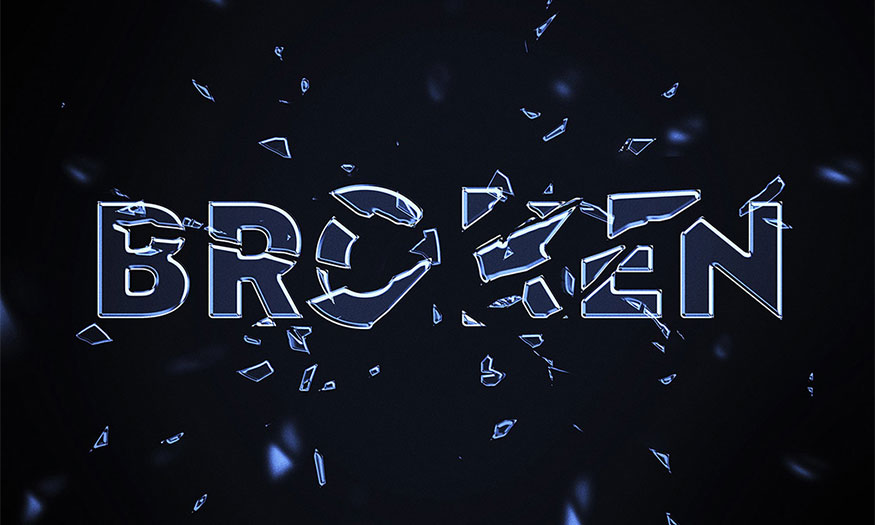 Create a unique broken glass text effect in Photoshop EASY