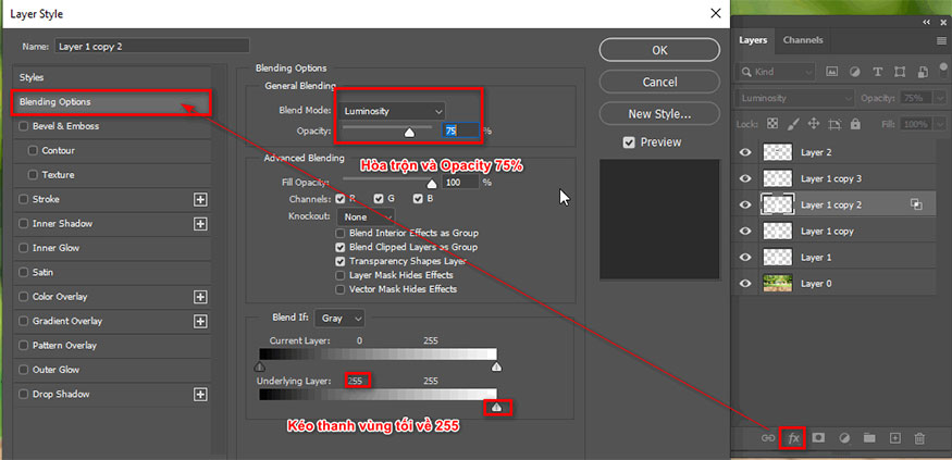 use Soft Light blending mode and Opacity at 50%