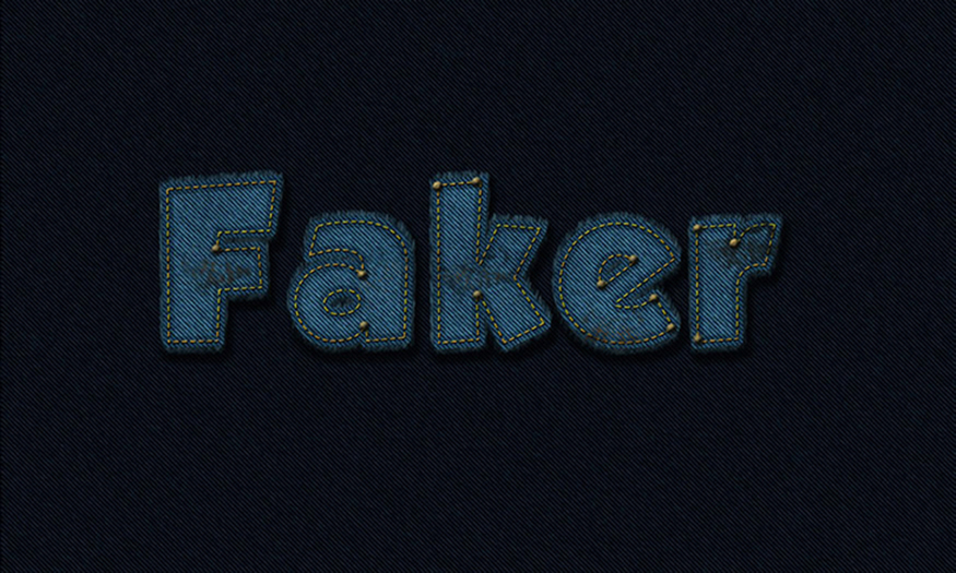 fabric text effect in Photoshop