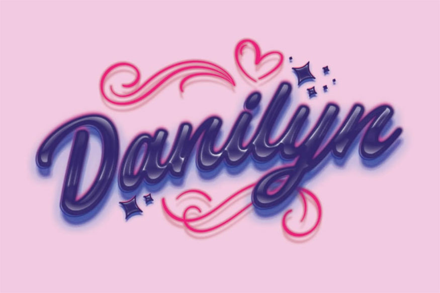 90s Airbrush text effect 