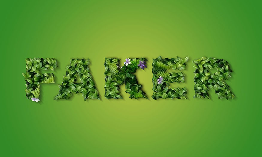 grass text effect in Photoshop