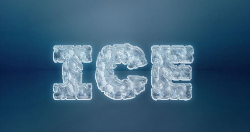We can see that the font already closely resembles an ice cube.