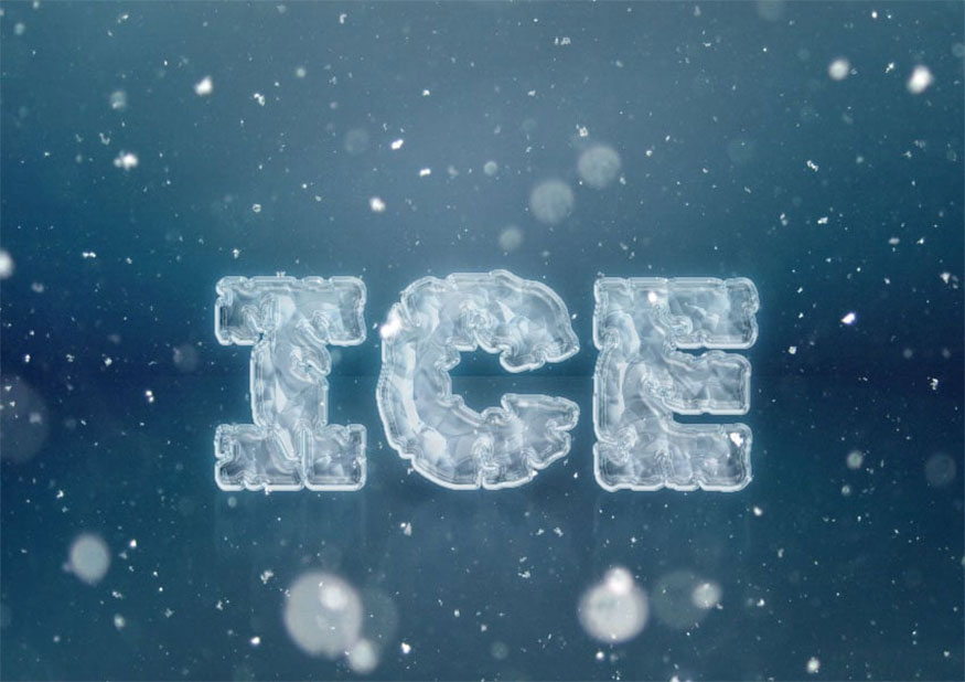 Now we have an extremely beautiful and impressive ice effect in Photoshop.