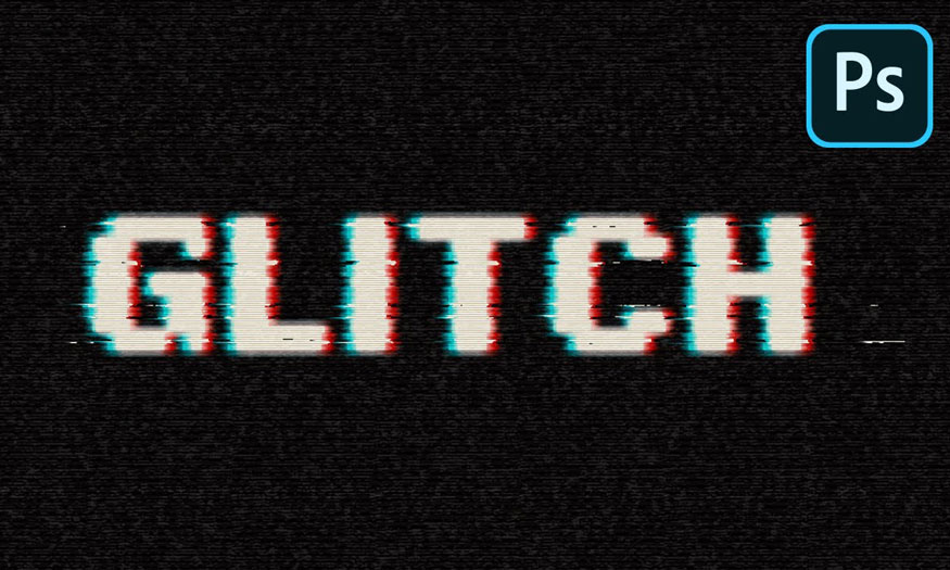 Glitch text effects in Photoshop