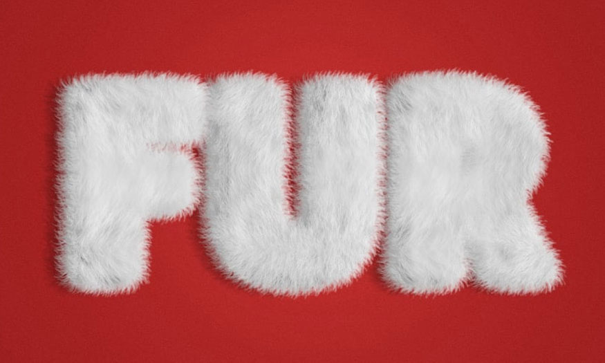 fur text effects in Photoshop