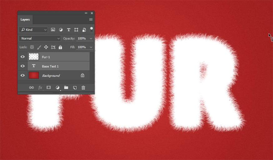 click Fur-1 in the Layers panel