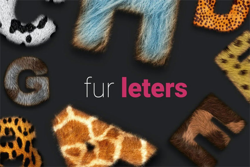 Text with a furry effect 