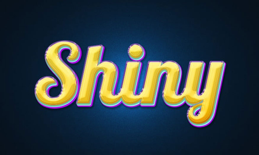 creating colorful and shiny text effects in Photoshop