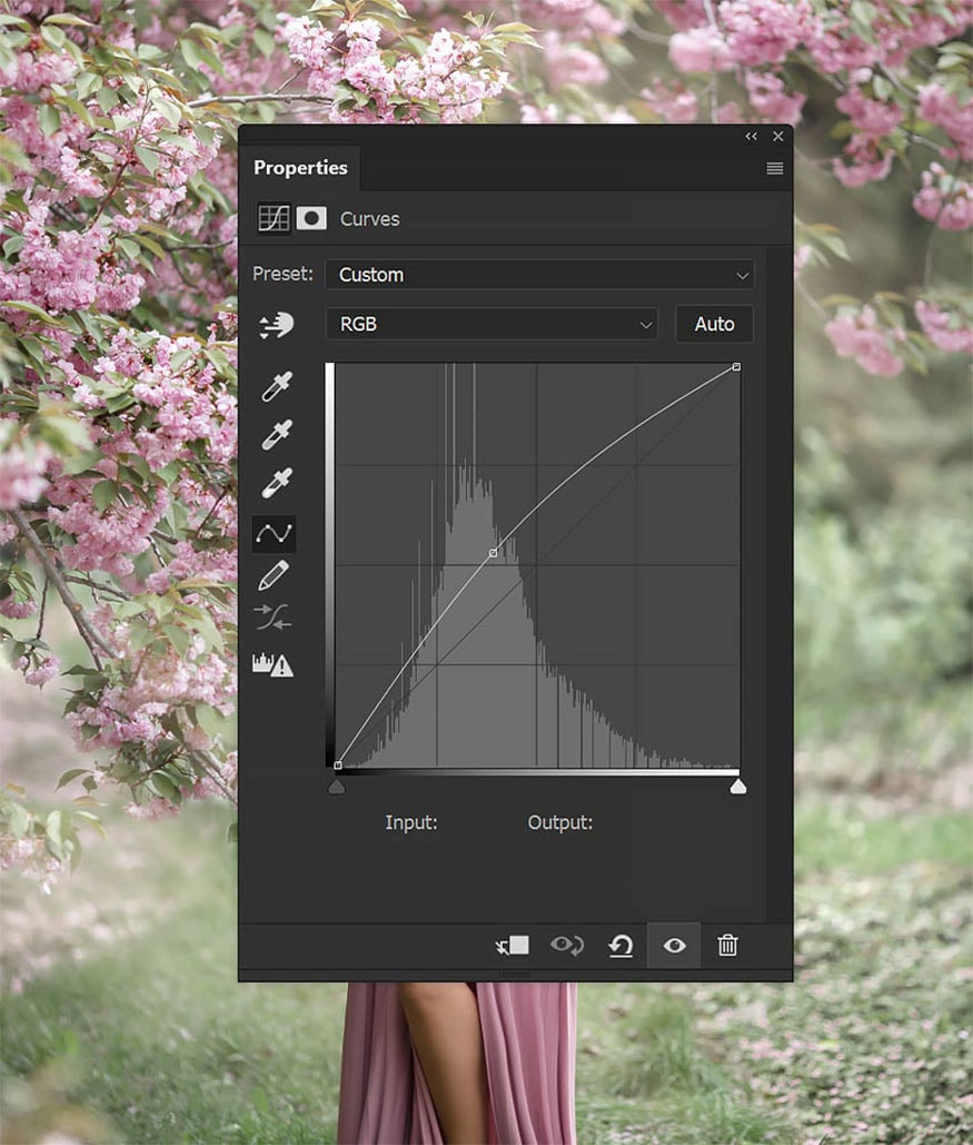Create a Curves adjustment layer