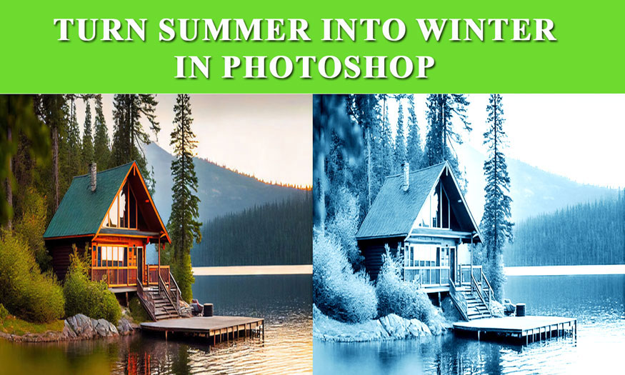 How to turn summer photos into winter in Photoshop