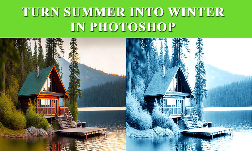 turn summer photos into winter in Photoshop