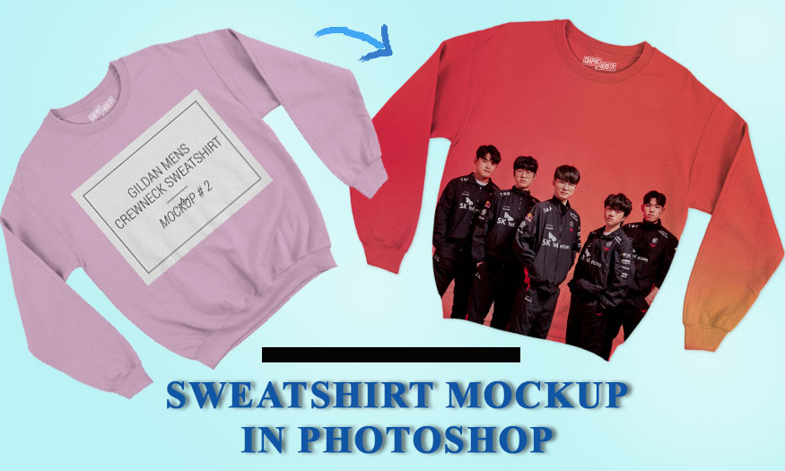 mock up sweatshirts in Photoshop