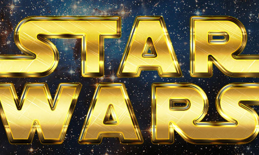create a Star Wars text effect similar to a movie poster in Photoshop