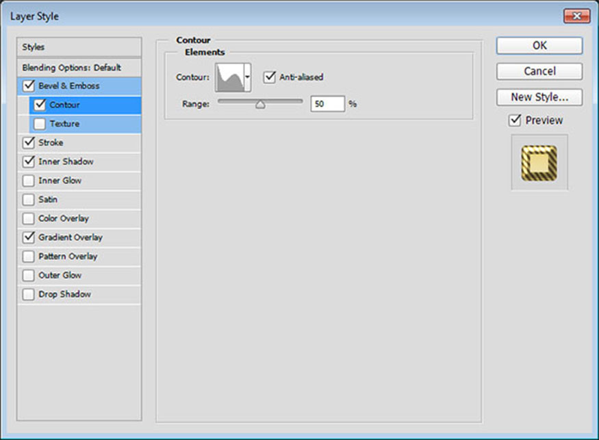 Select Contour and set the following parameters:
