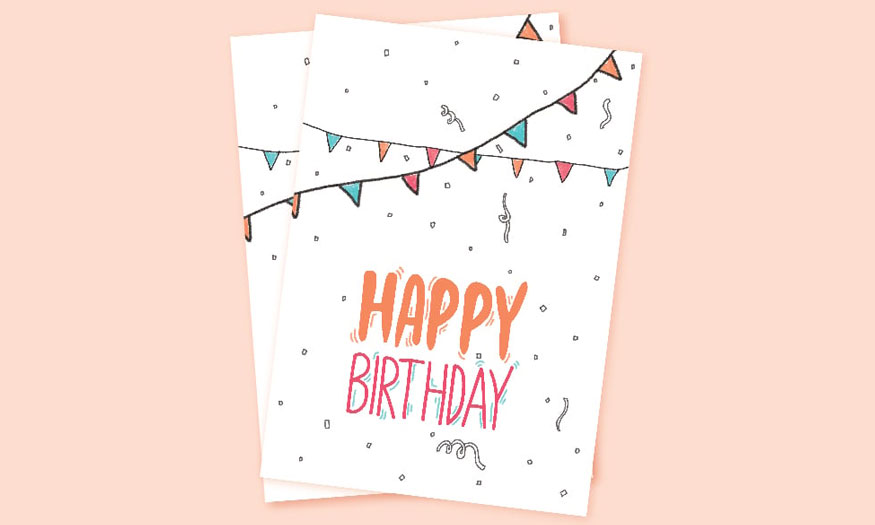 greeting card template in Photoshop