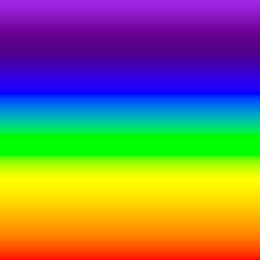 We will obtain a 7-color rainbow gradient as shown below: