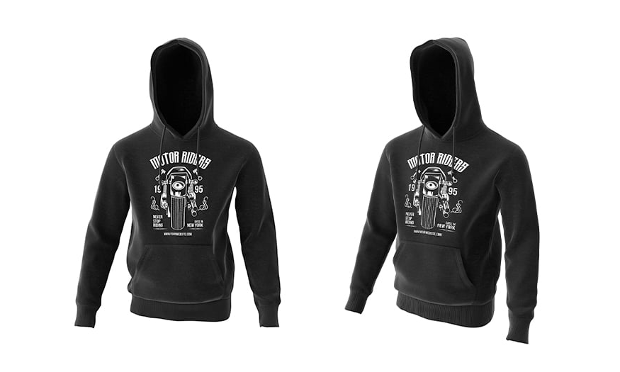 create a mockup on a black hoodie in photoshop