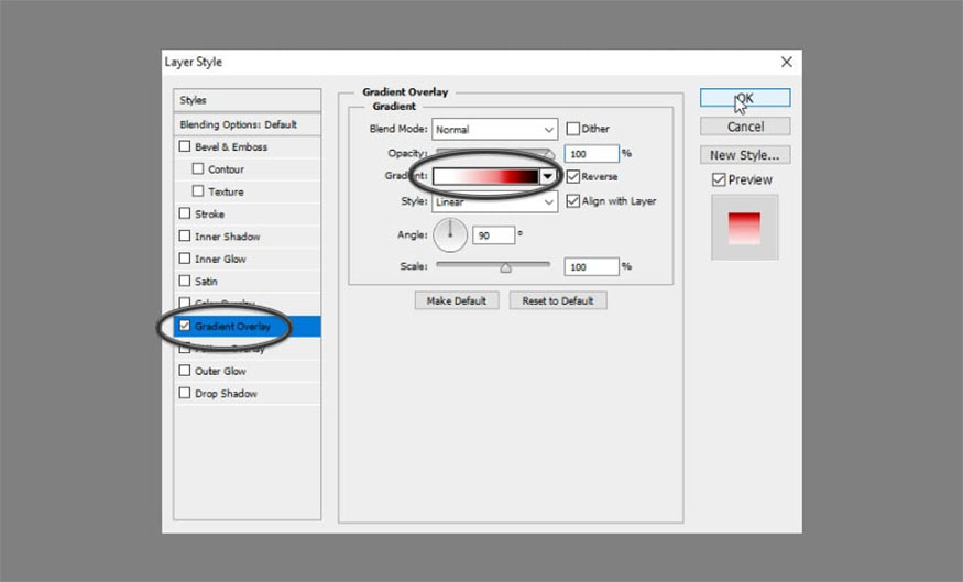 double-click the layer to open the Layer Style panel