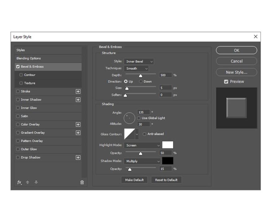 Right click on this layer then select Blending Options