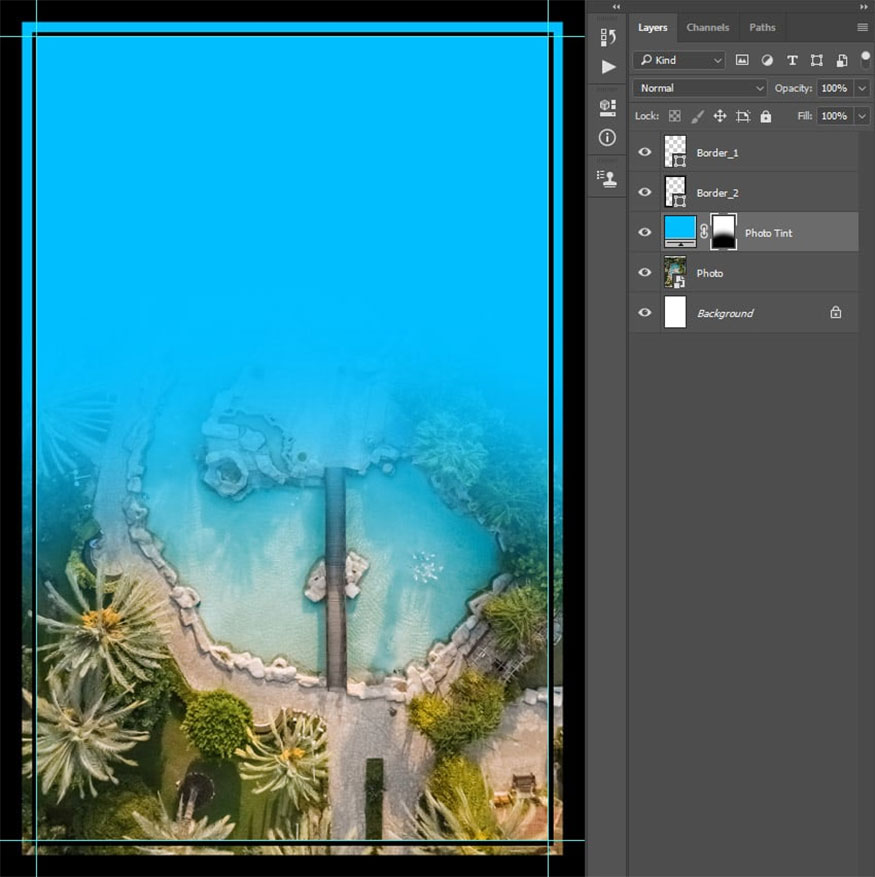 Select the layer mask for the Photo Tint layer