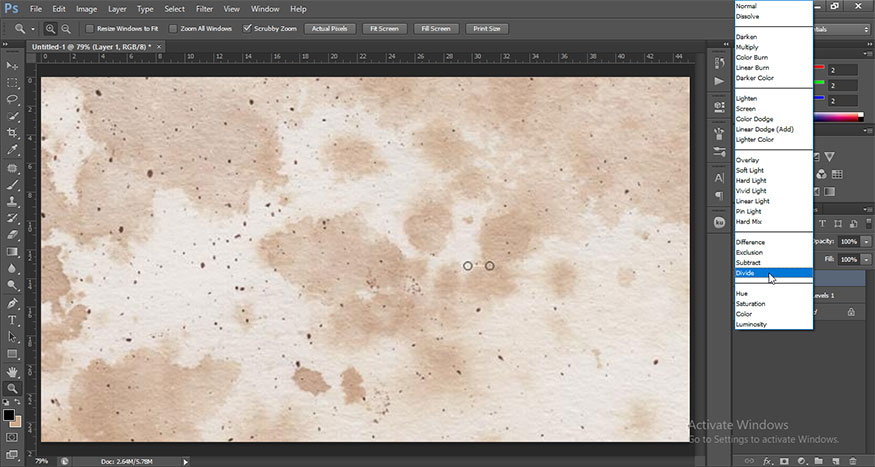 copy a brown paper texture to create a vintage style for the photo