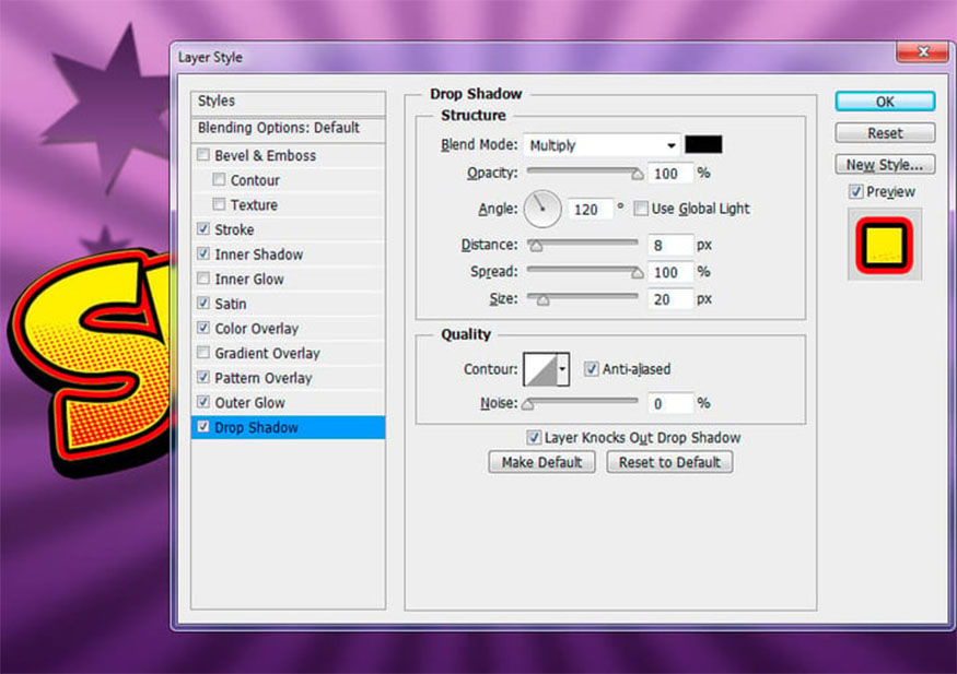 add Drop Shadow with the settings below: 