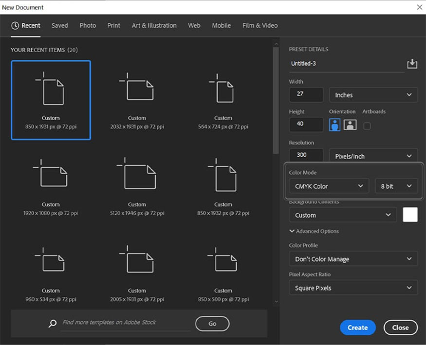 set DPI or Resolution to 300