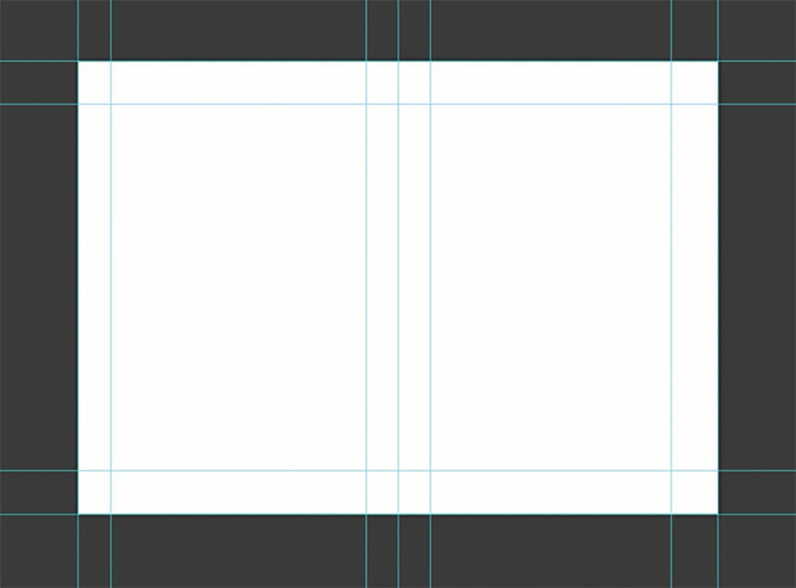 Use a ruler to drag and drop guide lines on the drawing to create margins. 