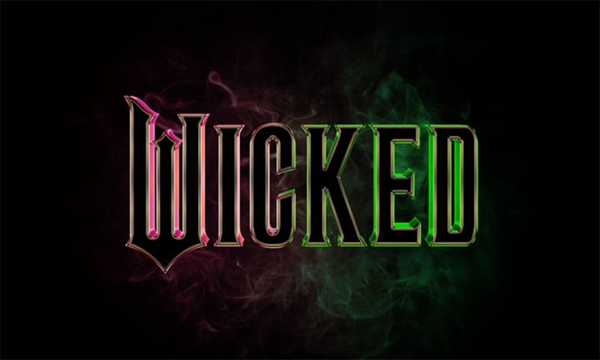 create a Wicked movie logo in photoshop