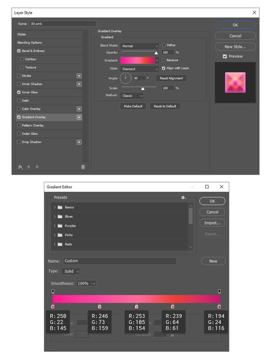 double-click the fx icon to open the Layer Style window 