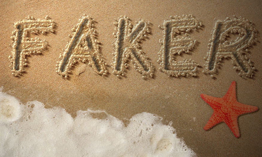 Steps to draw realistic text on sand in Photoshop