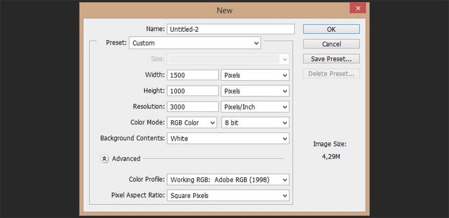 You need to create a new document by pressing Ctrl-N