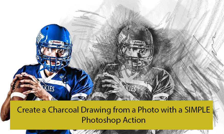 Create a Charcoal Drawing from a Photo with a SIMPLE Photoshop Action