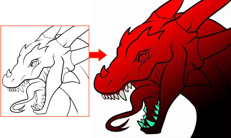 How to change Line-Art color in Photoshop