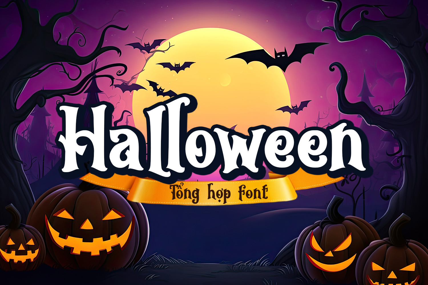 Unique with Halloween-themed Vietnamese font