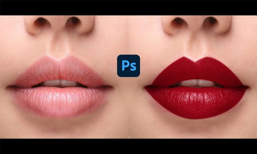 How to change lip color in Photoshop