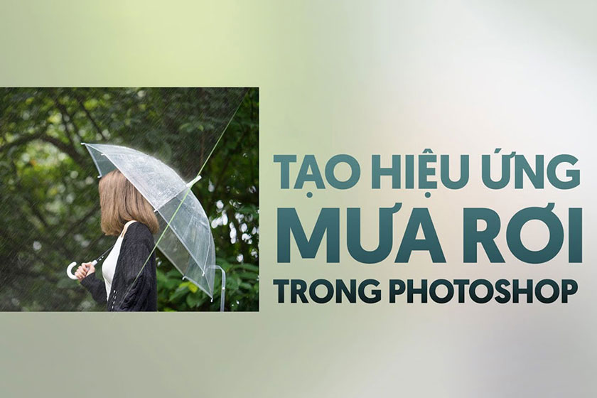 Create rain effect for photos in Photoshop