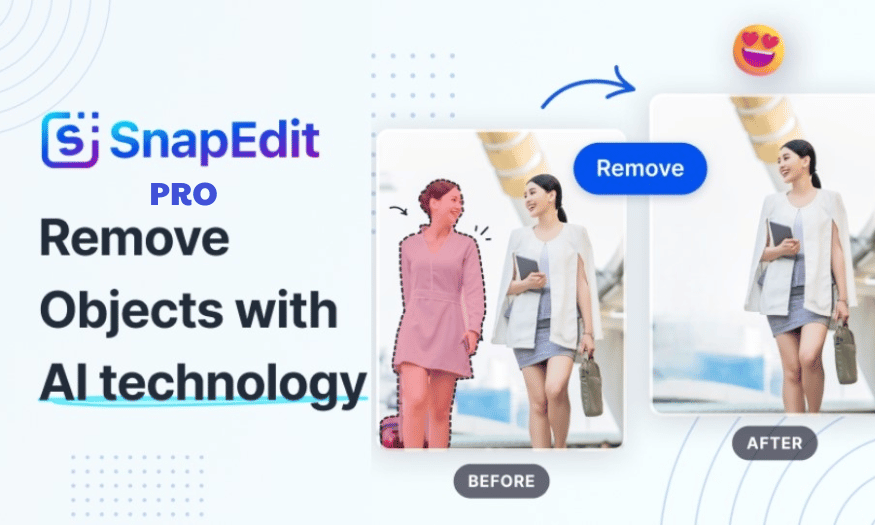 The number 1 app to remove objects from photos is called SnapEdit Pro