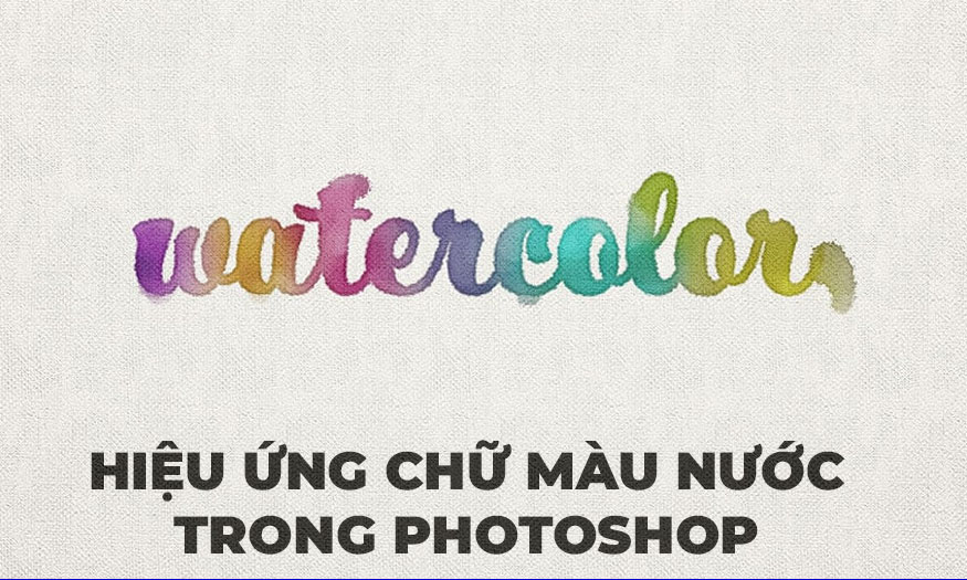 Create watercolor text effect in Photoshop with SaDesign