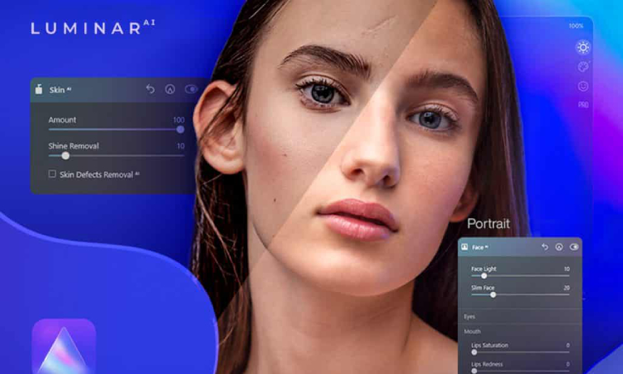 AI Skin Enhancer and Portrait Enhancer Features in Luminar AI