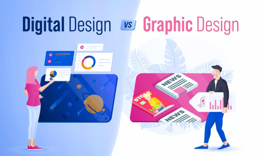 Compare Digital Design and Graphic Design